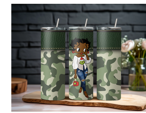 Betty Boop Christmas 20oz Stainless Steel Tumbler