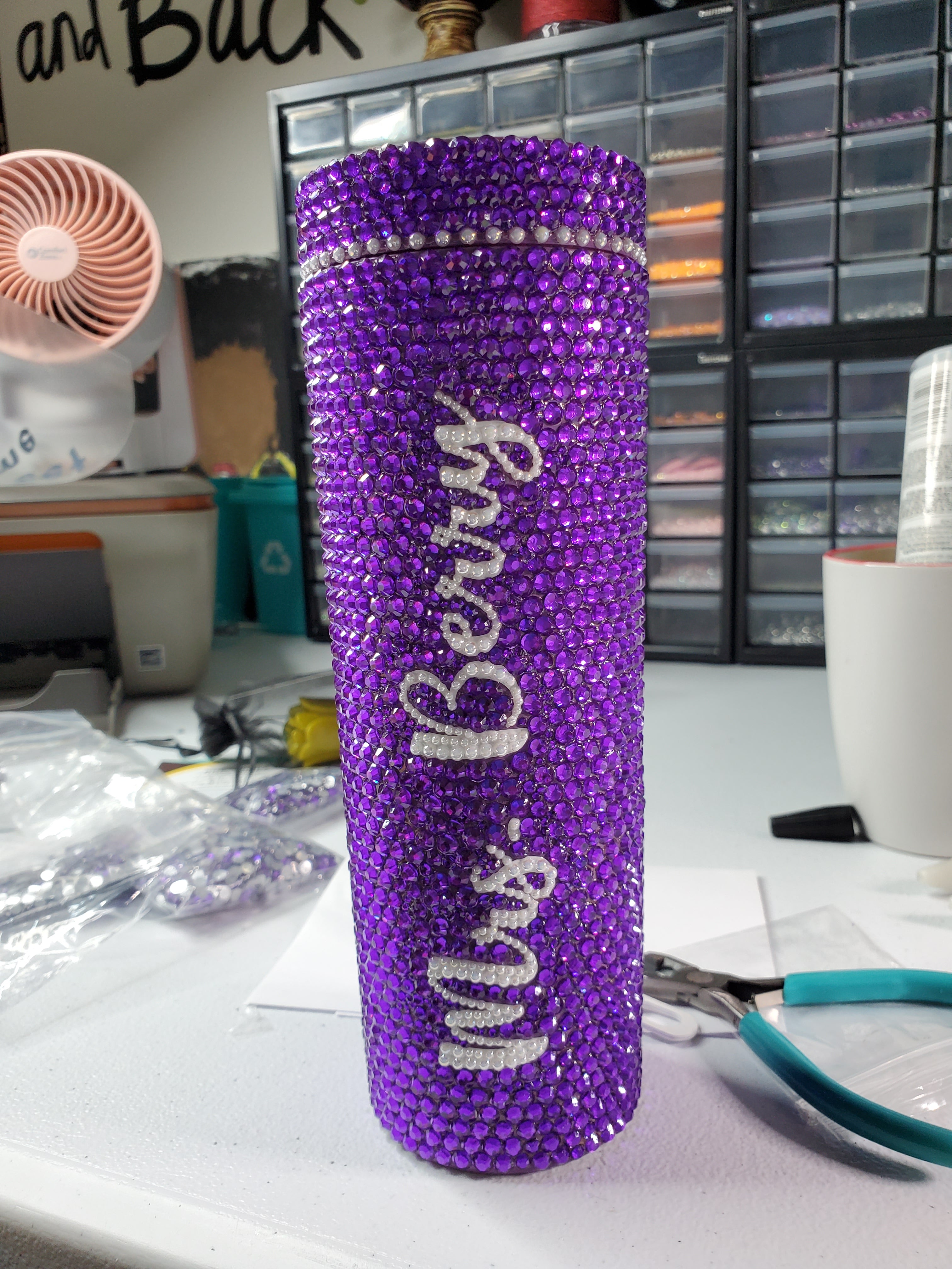 Custom Blinged Skinny Tumbler