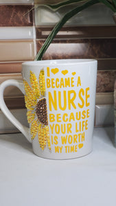 Social Worker/Nurse Sunflower Coffee Mug