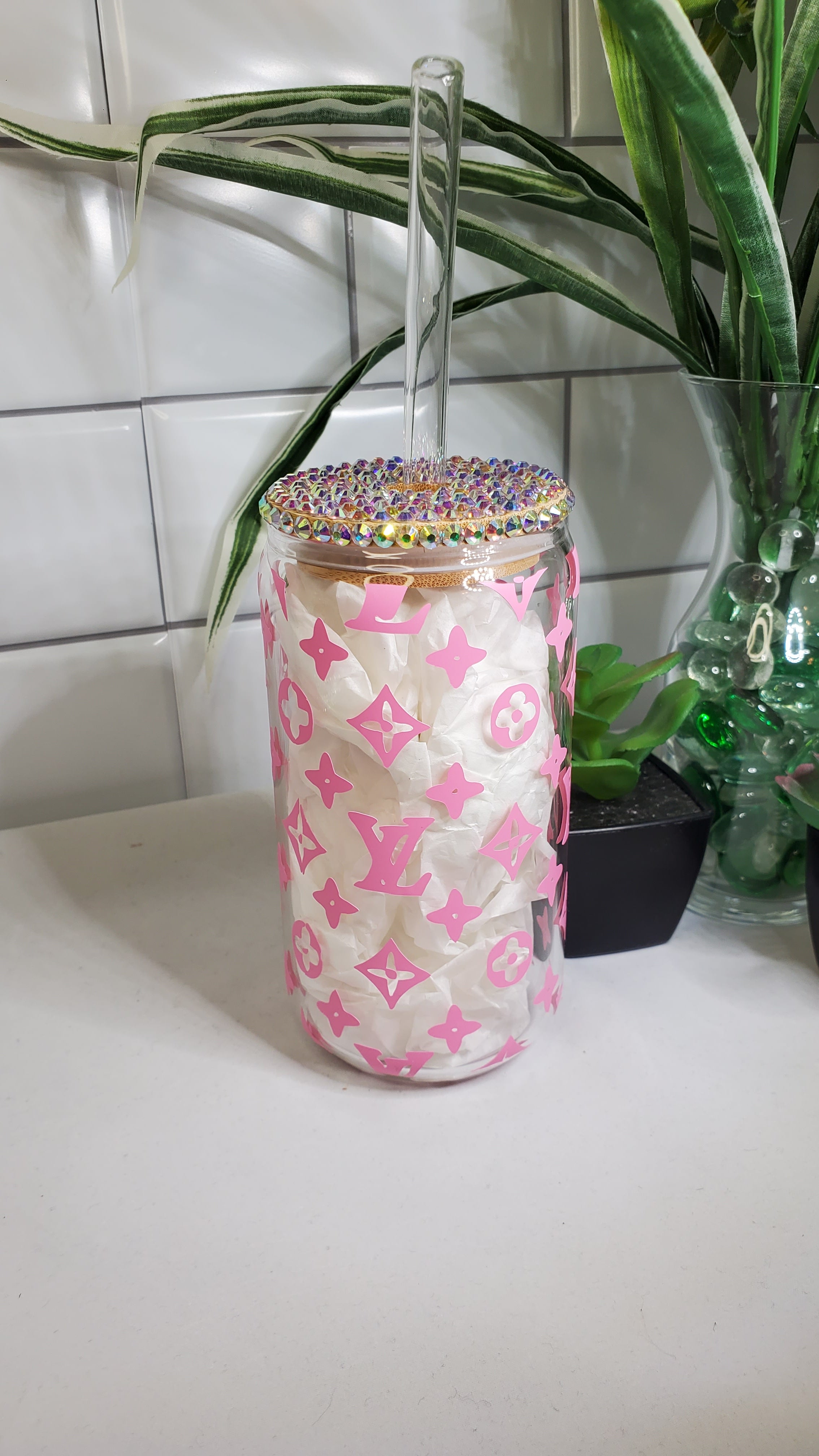 Lv Inspired Glass Can – She Shinez