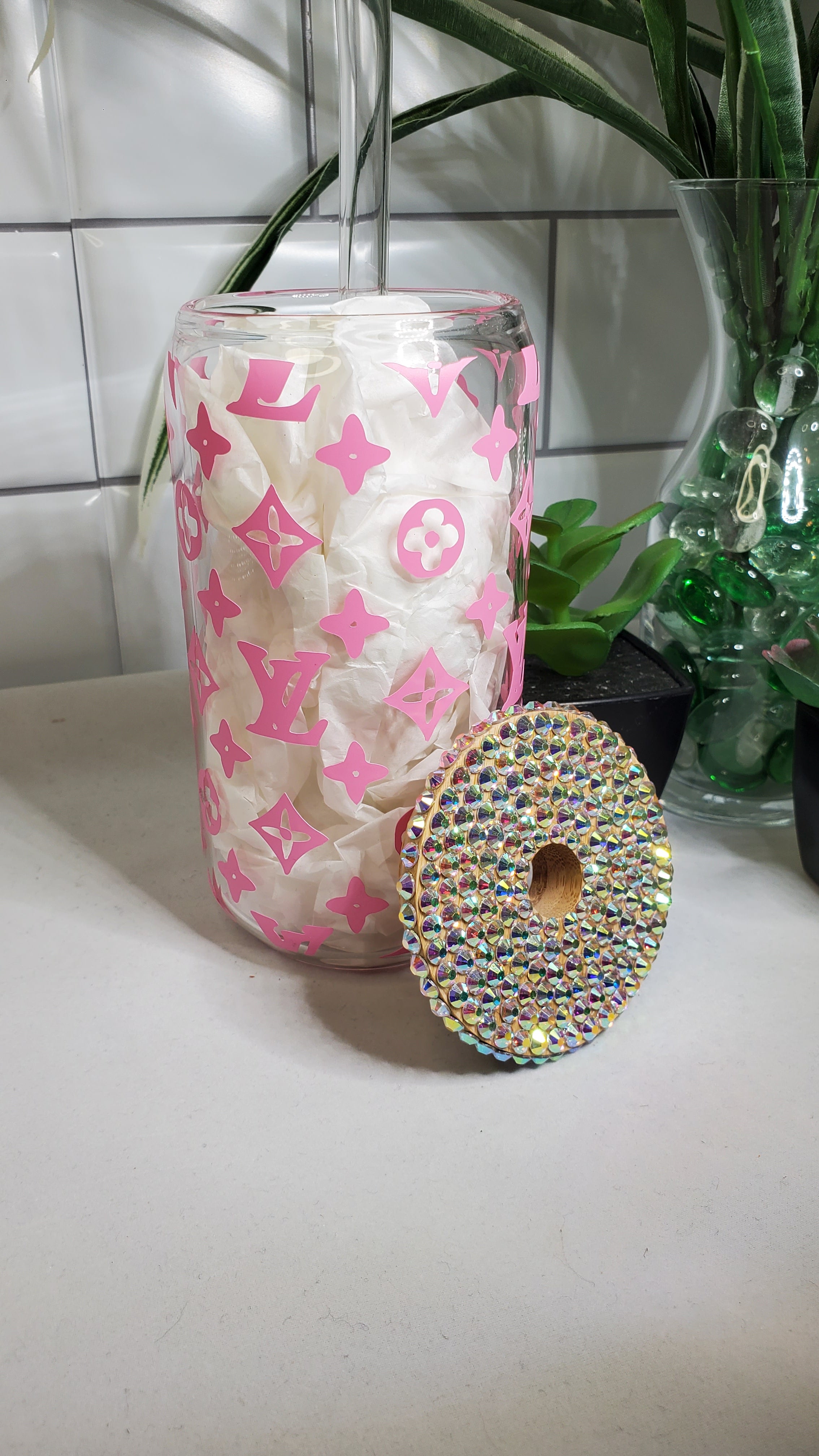 Lv Inspired Glass Can – She Shinez