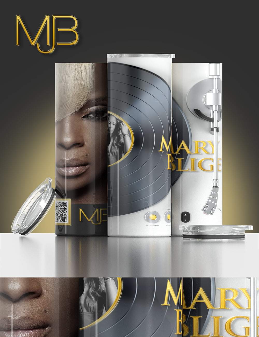 Mary J 20oz Skinny Stainless Steel Tumbler