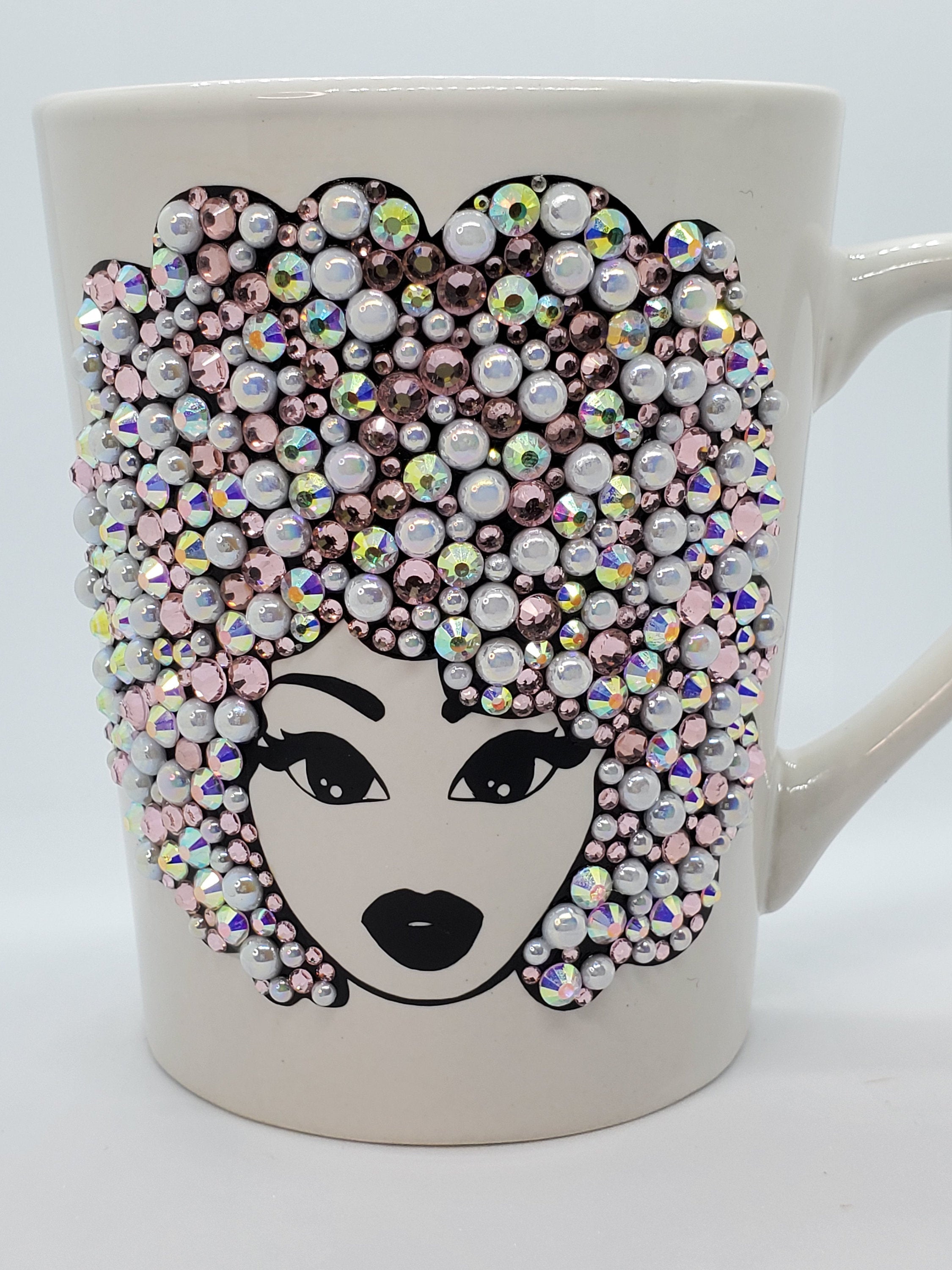 Big Hair Don't Care Bling Coffee Mug, Personalized Coffee Mug