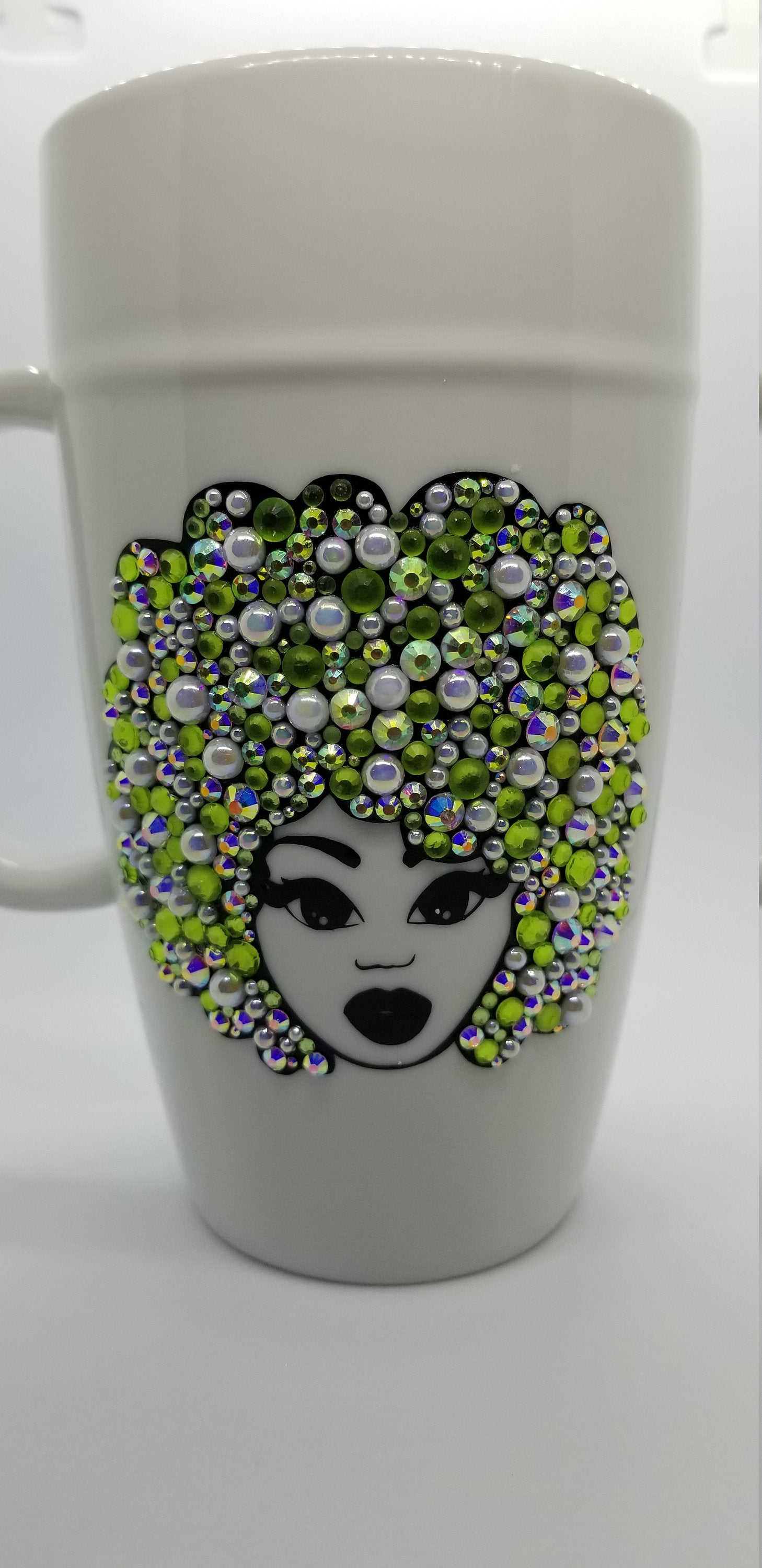 Big Hair Don't Care Bling Coffee Mug, Personalized Coffee Mug