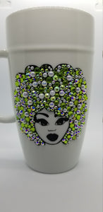 Big Hair Don't Care Bling Coffee Mug, Personalized Coffee Mug