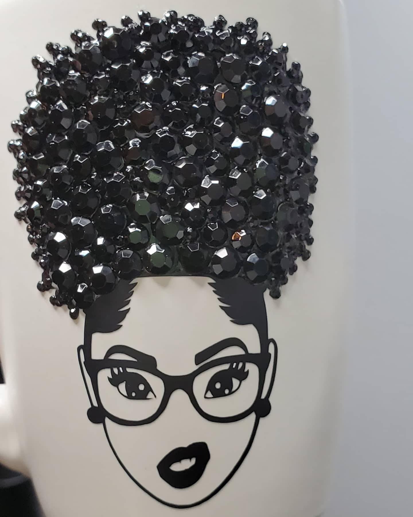 Blinged Afro Puff Coffee Mug